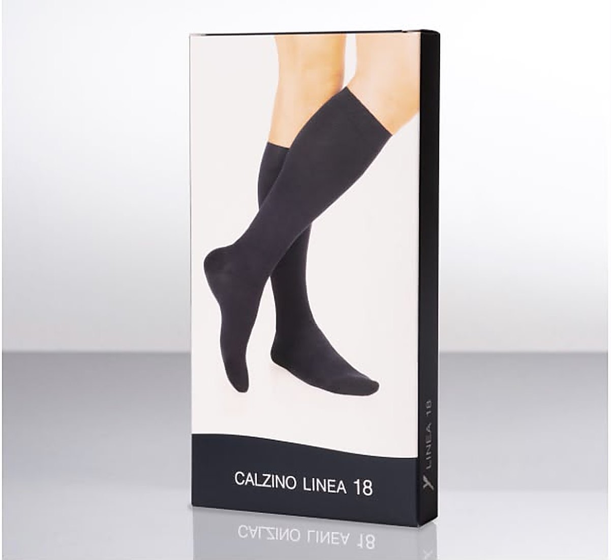 Confezione Flebysan Calzino Linea 18, il gambaletto nero a compressione graduata 18 mmHg